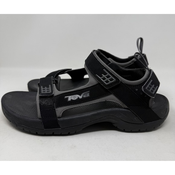 Teva Sandals Mens Size 9.5 Black Outdoor Adjustable Strap Walking 4289 - Picture 3 of 7